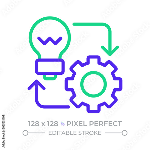 Konstfotografi Implementation pixel perfect two color line icon