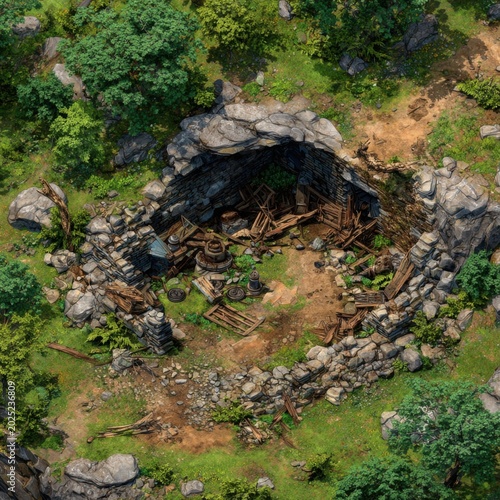 Destroyed observation post on a high hill 3