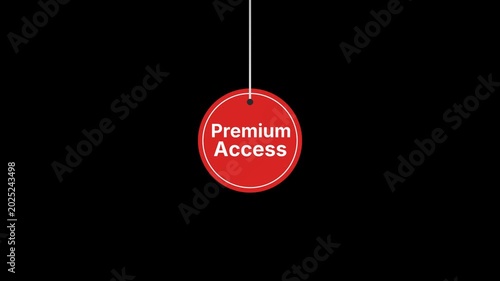 Premium access Hanging Tag Animation