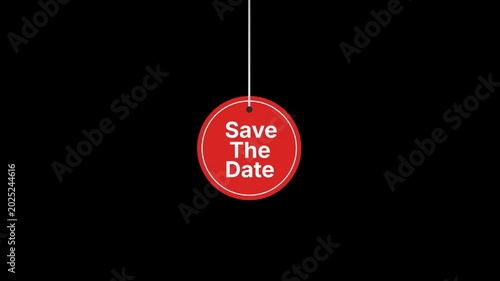Save the date Hanging Tag Animation