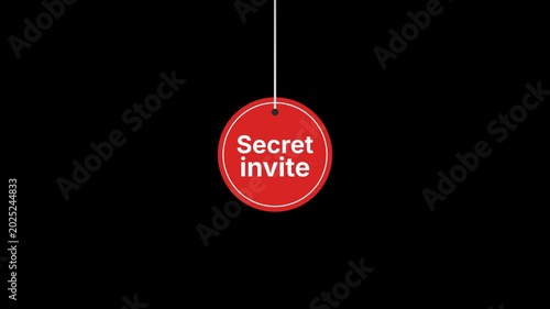 Secret invite Hanging Tag Animation