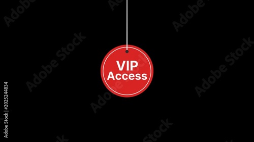 Vip Access Hanging Tag Animation