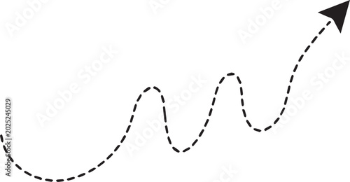  Dotted squiggle arrow line