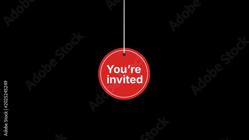 You’re Invited Hanging Tag Animation