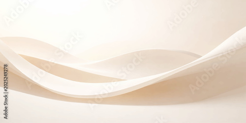 Photos An abstract white and gray background features clean porcelain waves and an empt