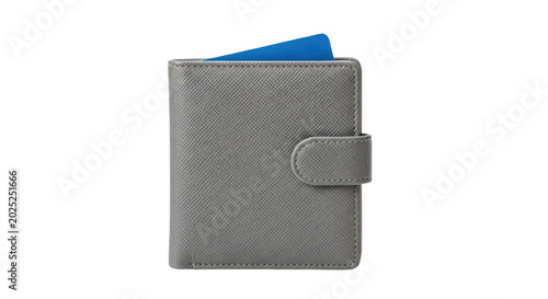 Gray wallet with... isolated on a transparent background