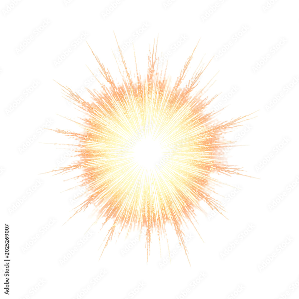 Fototapeta premium Vibrant Orange Explosion Erupts in Bright Light
