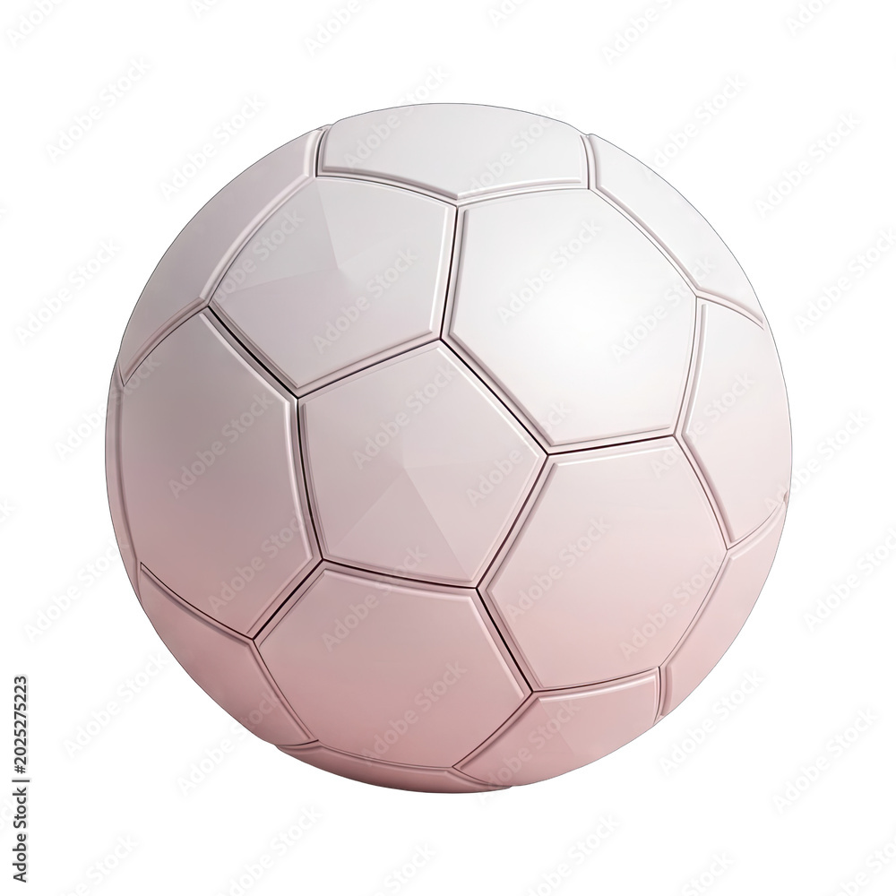Fototapeta premium Minimalist White Soccer Ball