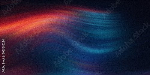 Fotografi Abstract background with swirling waves of vibrant red, orange, and blue colors with a dark, moody atmosphere