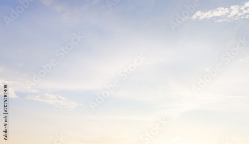 Εκτύπωση καμβά Beautiful bright sky with soft white clouds at sunrise, abstract background,Beautiful sky background with soft white clouds and gentle warm sunlight in the morning