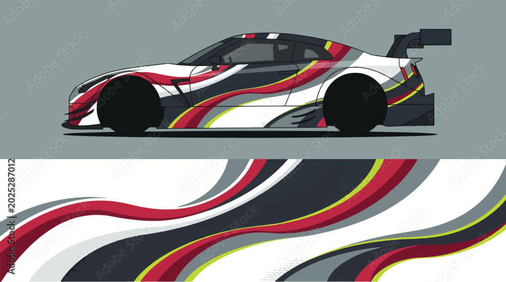 Fototapeta premium Racing Car Speed Road Vehicle.