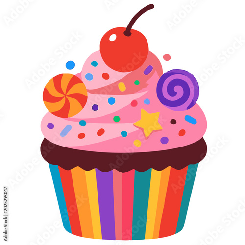 cupcake vector illustration