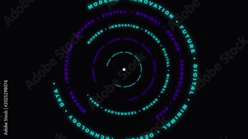 concentric circles text animation modern svg design