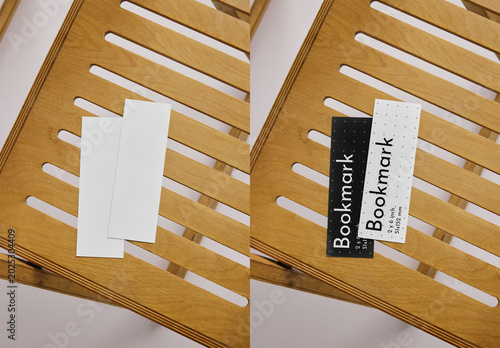 Mockup Of Two Customized Bookmarks