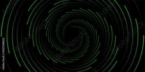Create a bold look with a centric circle background featuring vector graphics of sound waves