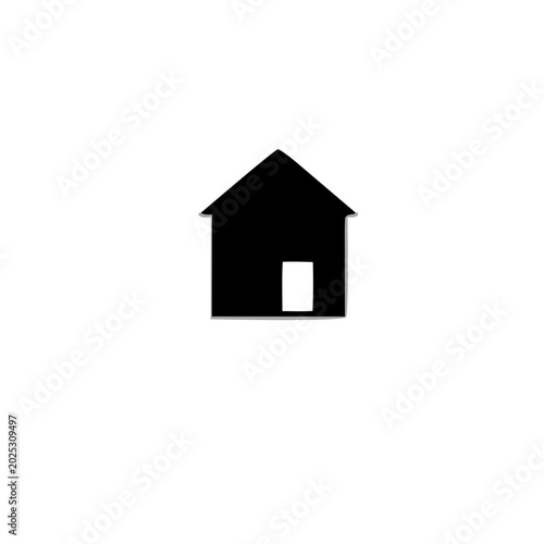 house icon, home sign, flat style houses design, real estate - stock vector