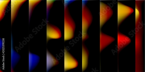 Photography Abstract visual representation of vertical light streaks in vibrant shades of ye