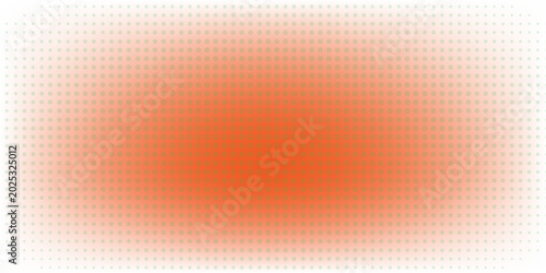 Bild auf Leinwand Art & IllustrAbstract Orange Halftone Gradient Background With Green Dot Pattern