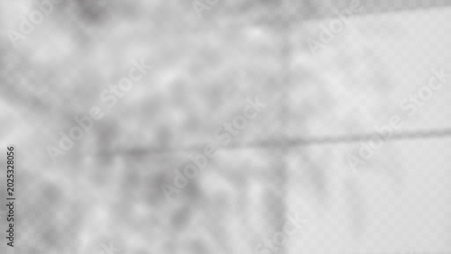 Cuadro en lienzo Shadow overlay with natural tree leaves creating dappled light patterns on wall background