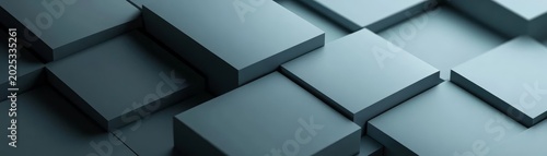 Abstract 3d background with stacked blue cubes and geometric shapes for modern minimalist graphic design and digital projects.