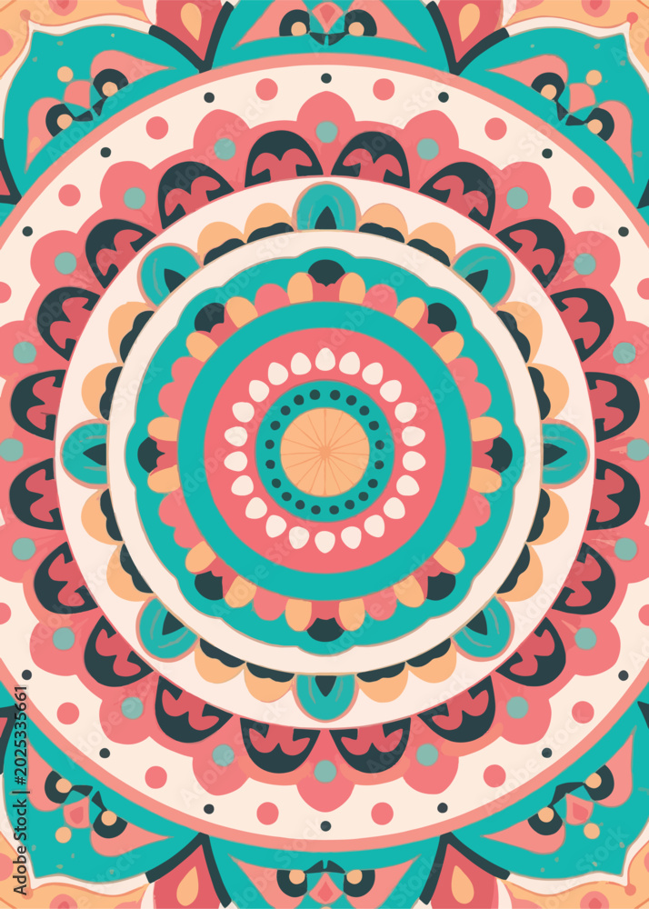 Fototapeta premium Background Pattern Ethnic Ornament Nature Illustration Creative Design Template 