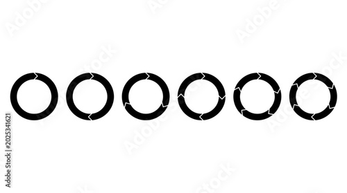 Circular arrow icons representing process cycle workflow with circular sequence workflow rotation direction movement progress guidance information management continuous strategy connection