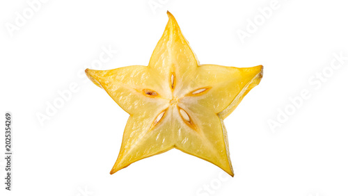 Tableau sur toile A fresh whole yellow carambola starfruit tropical exotic fruit rich in vitamins