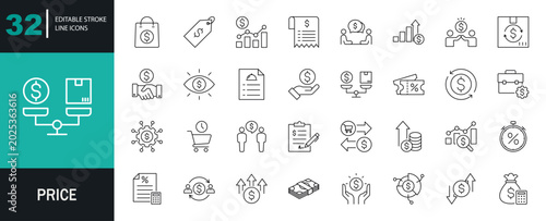 Photos Price icon set