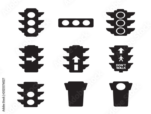 Traffic light icons vector illustration