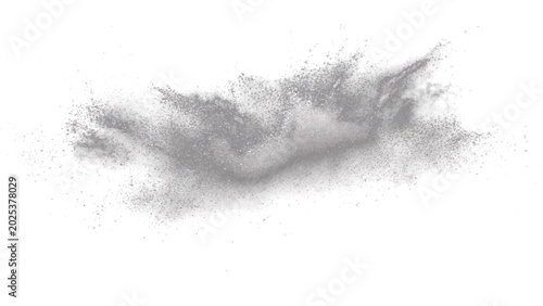 Canvas Print Abstract dust explosion cloud dispersion effect, resembling ethereal wisps smoke, captured dramatic high-speed photography moment