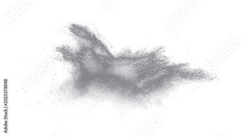 Tableau sur toile Abstract swirling grey dust particle cloud, resembling ethereal wisps movement, conveys sense dynamic energy or ephemeral nature