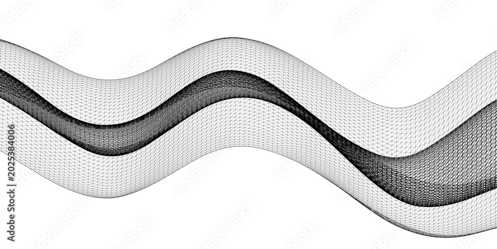 Fototapeta premium abstract geometric surface wave 3d