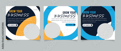 Creative business marketing banner for social media post template