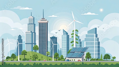 Sustainable city with renewable energy