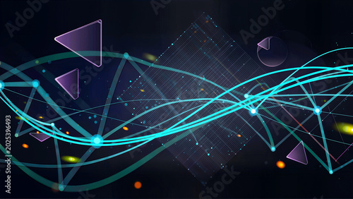 Futuristic Digital Data Stream