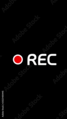Blinking Red Record Button With TV interference