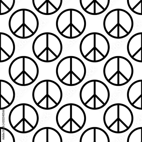 Bilde på lerret Peace Icon Seamless Pattern