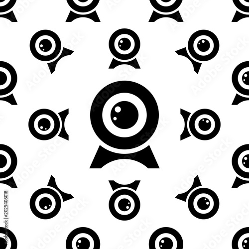 Web Camera Icon Seamless Pattern