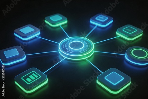 AI workflow dashboard interface with data pipelines coding panels and automation nodes