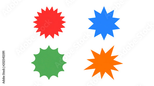 Starburst shape sale tag design element isolated