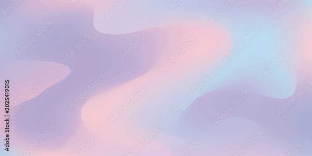 Fototapeta premium An abstract colorful and pink background with beautiful waves features a bright blue nature sky filled with white clouds and soft summer light