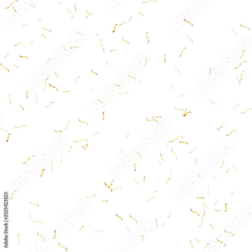 Celebration gold confetti PNG with shimmering serpentine ribbons on transparent background, realistic festive decoration for luxury birthday party and carnival holiday design