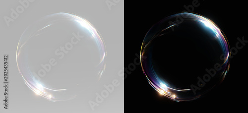 Εκτύπωση καμβά Floating soap sphere capturing natural light