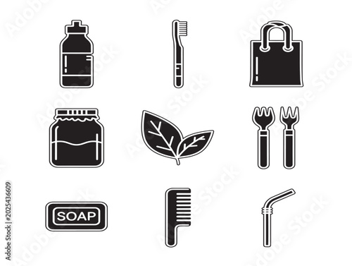 Personal care products vector illustration in flat style