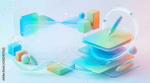 Minimal pastel classroom inspired abstract backdrop