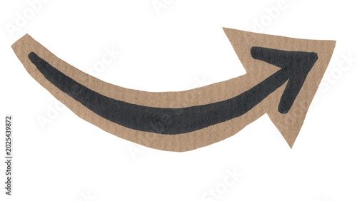 scrapbook scrapbooking collage doodle - hand drawn doodle arrow icon, sketch and scribble, cut out on brown craft paper, isolated on transparent or white background png