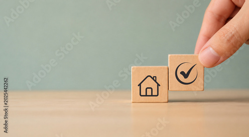 Cuadro en lienzo Home loan approval, property investment success