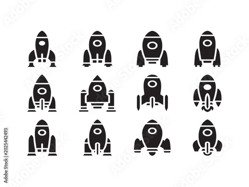 Rocket vector illustration in flat style