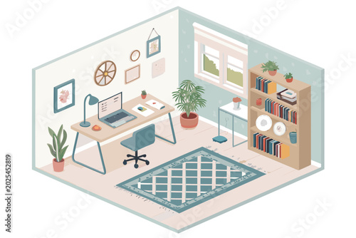 Isometric Room Cuta Creative Visual Suitable for Design