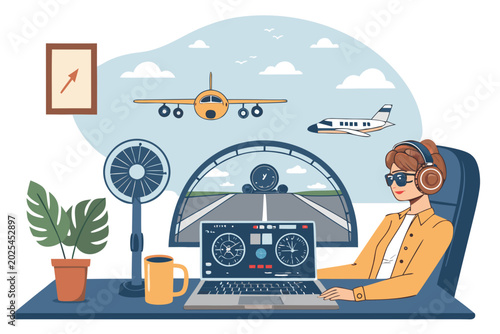 Tableau sur toile Vibrant Home Workspace Reimagine Premium Digital Asset